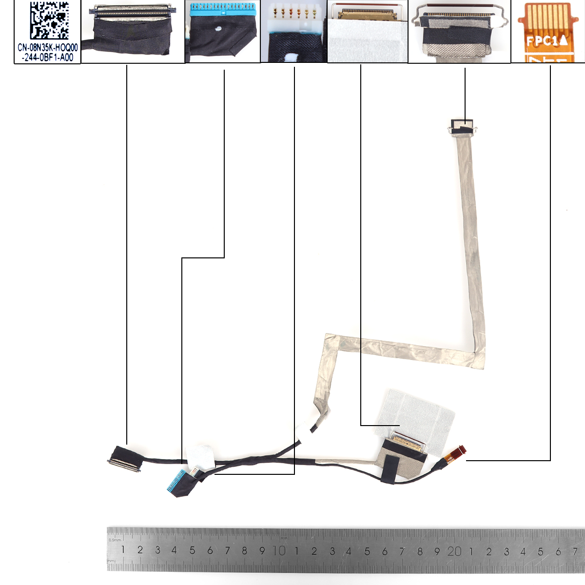 Picture of New LCD Display Screen Cable Replacement  For Dell Latitude 7430 E7430 30pin 0.5 FHD