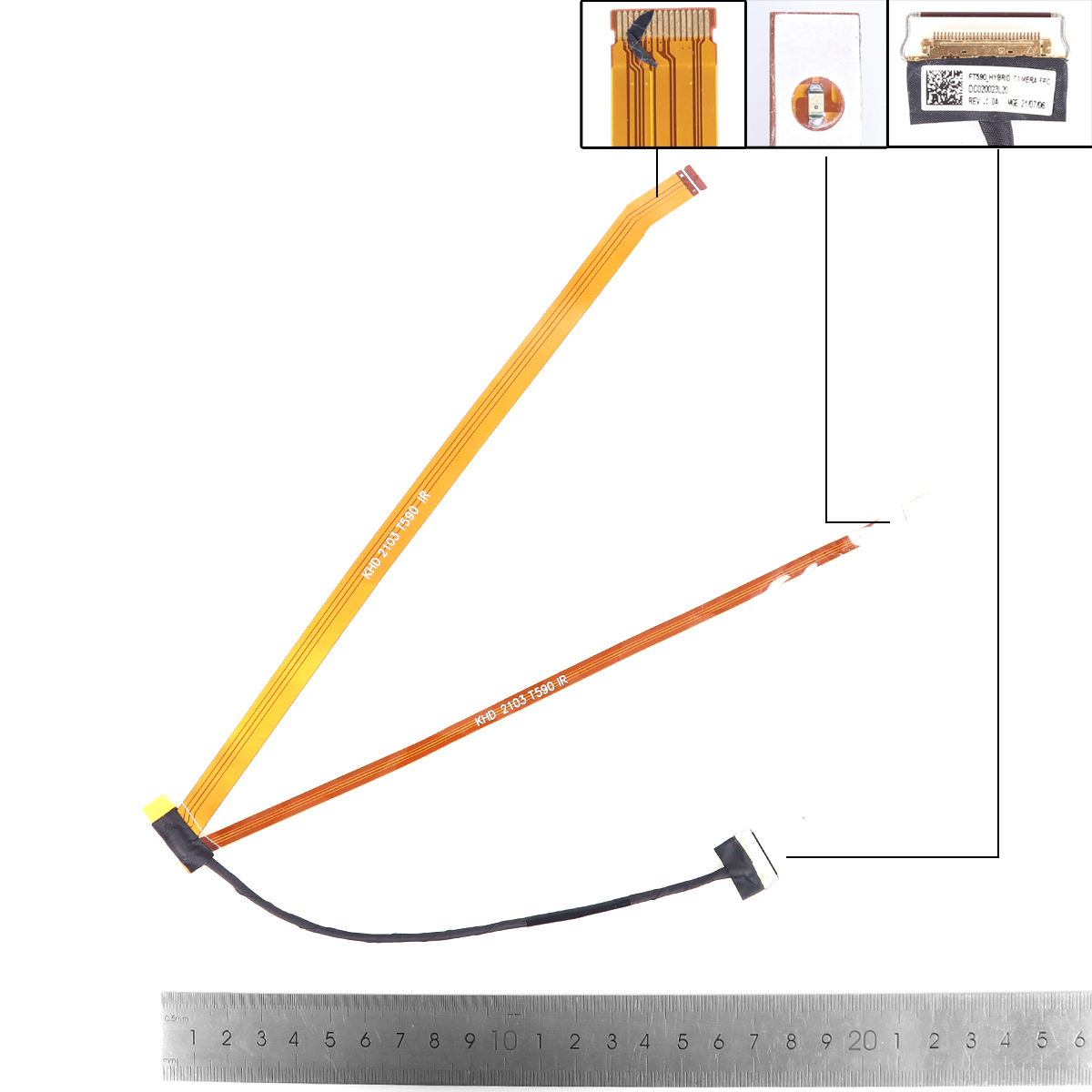 Picture of New LCD Display Screen Cable Replacement  For Lenovo P15s Gen1 FT590 P53S T15 HT5B1 01YT327 With IR.