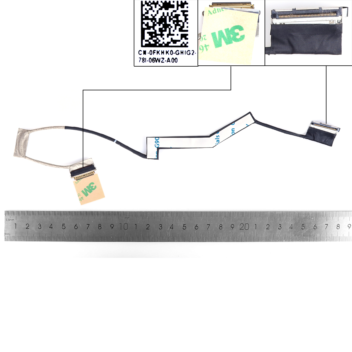 Picture of New LCD Display Screen Cable Replacement  For DELL Vostro 7570 7580 30pin 0.5
