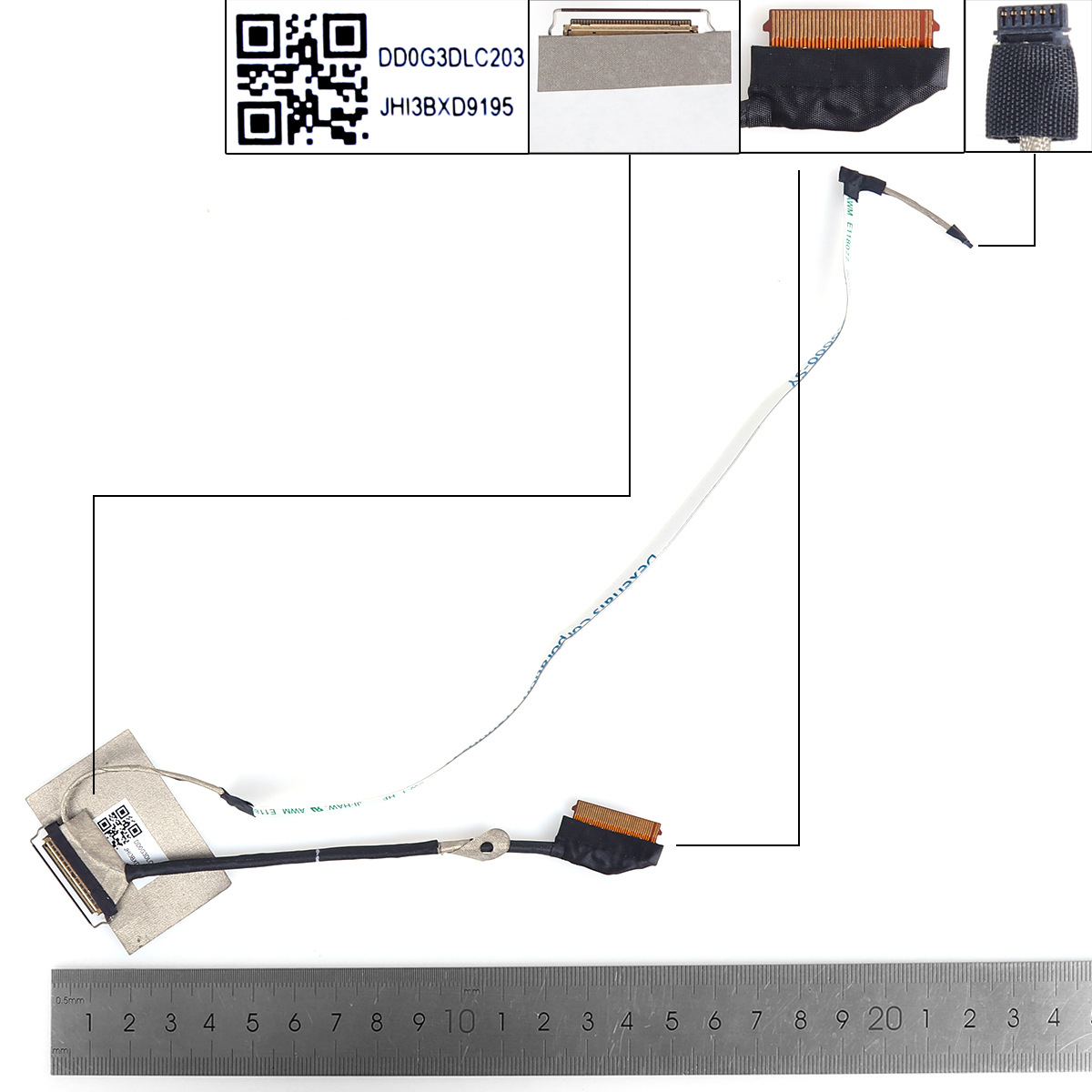 Picture of New LCD Display Screen Cable Replacement  For HP 15-DC TPN-Q211 40pin 144HZ