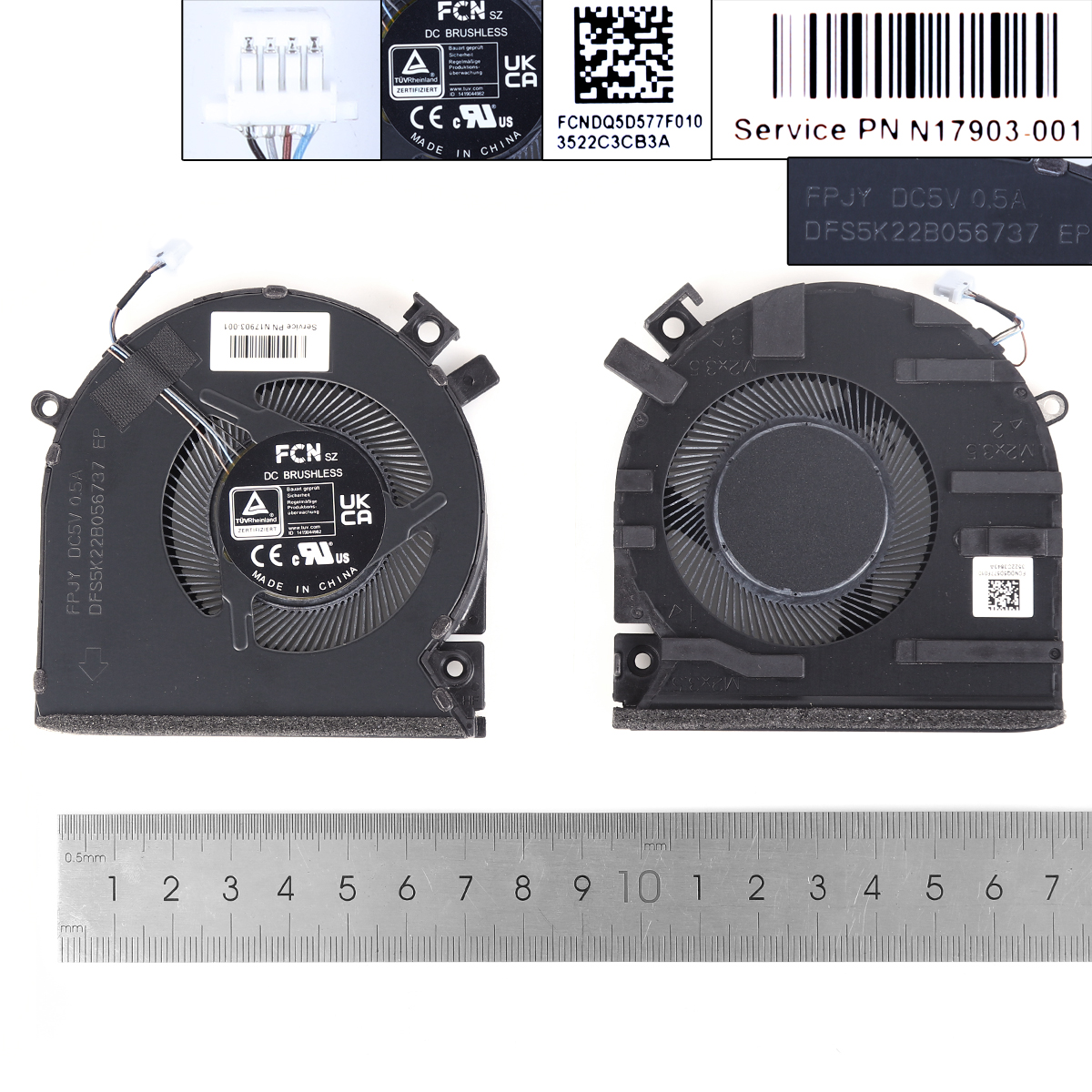 Picture of New Replacement CPU Cooling Fan For HP 15-FA FA0000 fa0031tx TPN-Q278 TPN-Q279 fa0162tx（ORG） N/A Layout