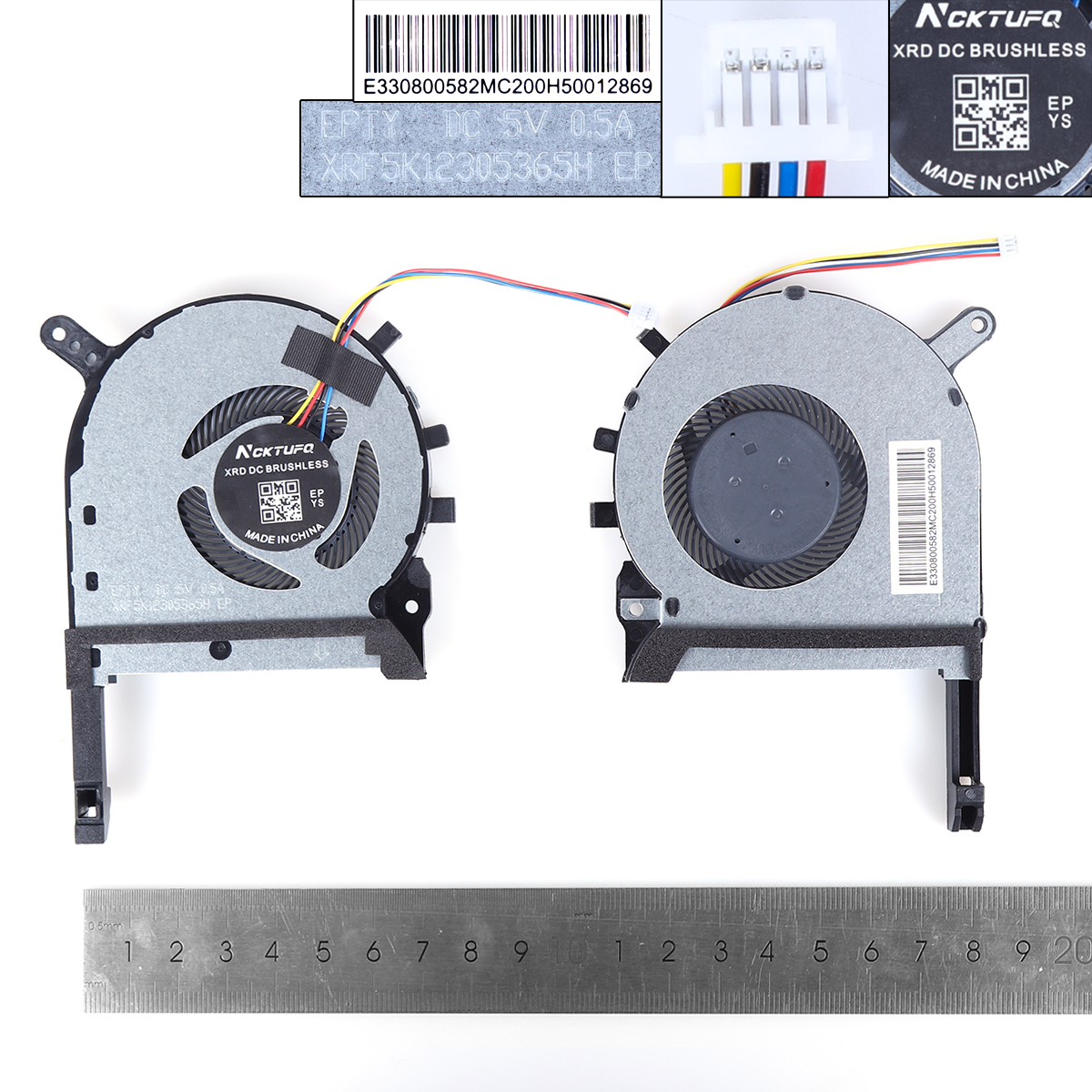 Picture of New Replacement CPU Cooling Fan For ASUS FX95D FX705G FX505D GE FX86（CPU，Fine imitation） N/A Layout