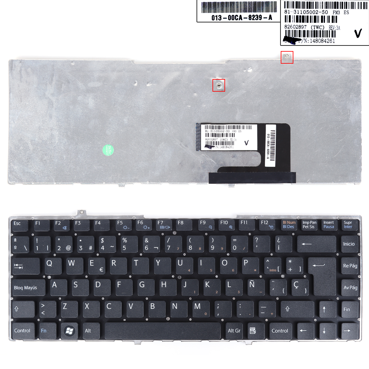 Picture of New Replacement Laptop Keyboard For SONY VAIO VGN-FW145EW VGN-FW VGN-FW31E VGN-FW31J VGN-FW54M VGN FW21M BLACK(Without FRAME) SP Layout