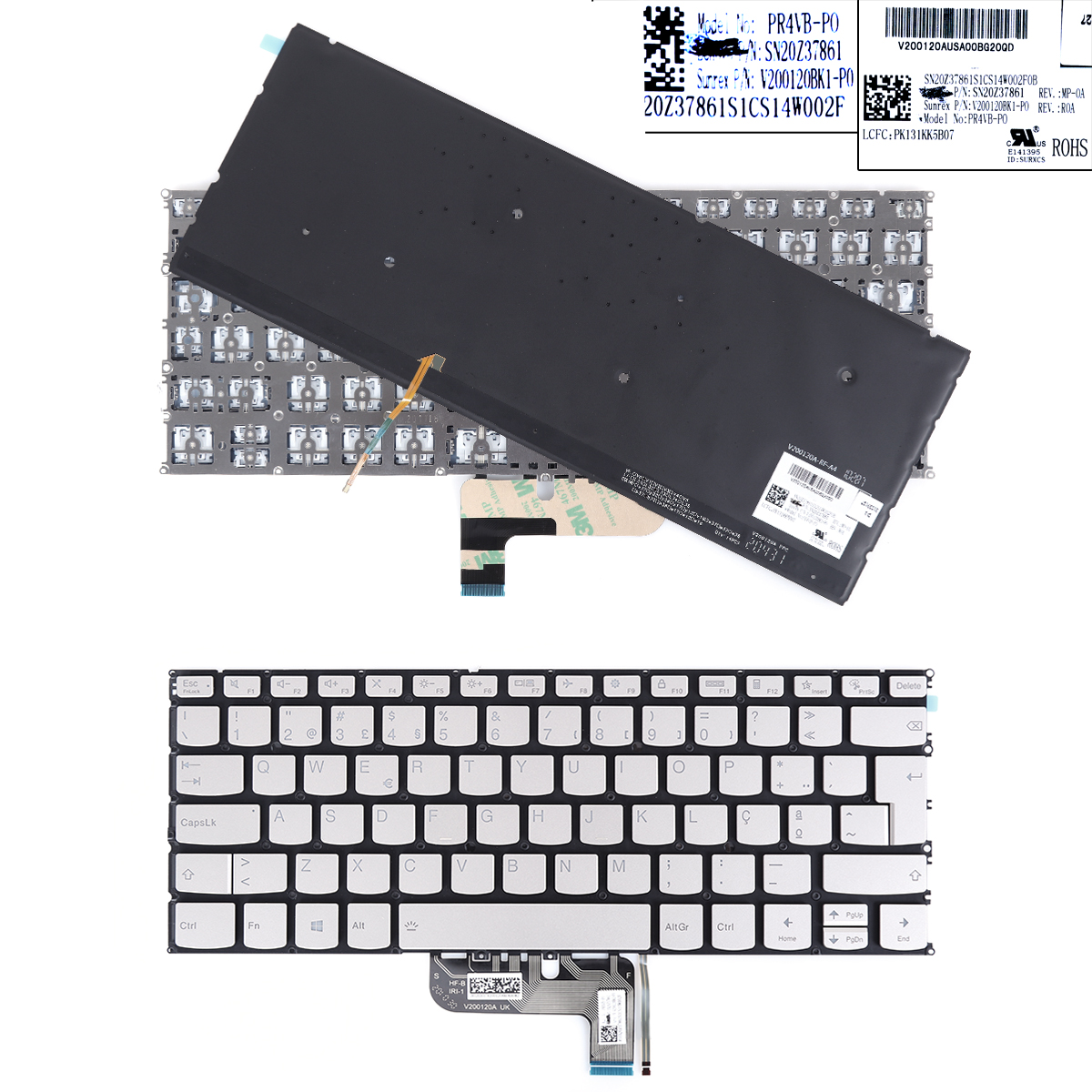 Picture of New Replacement Laptop Keyboard For Lenovo IdeaPad Yoga 9 14ITL5 9-14ITL5 backlit PO Layout