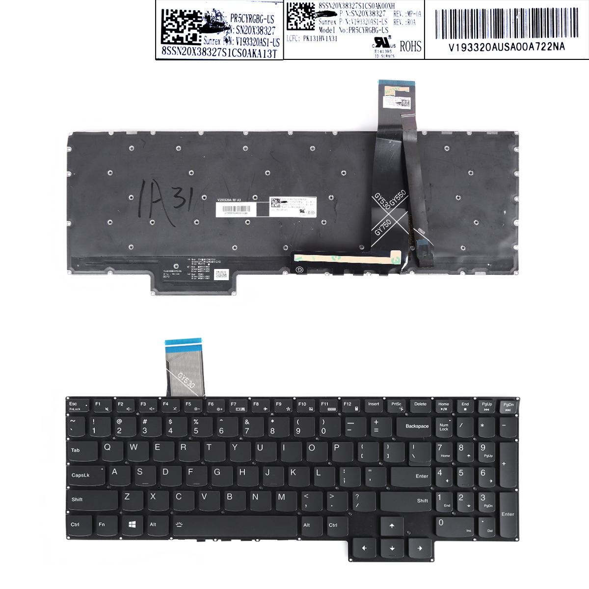 Picture of New Replacement Laptop Keyboard For Lenovo Legion Y740-17 Y7000 Y7000P Y9000X  R9000P 2019 2020 2021 backlit US Layout