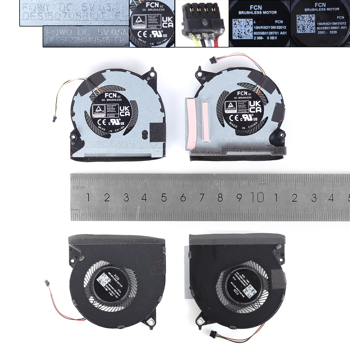 Picture of New Replacement CPU Cooling Fan For Asus Rog Ally Handheld game Console (2023) RC71L original（L+R） N/A Layout