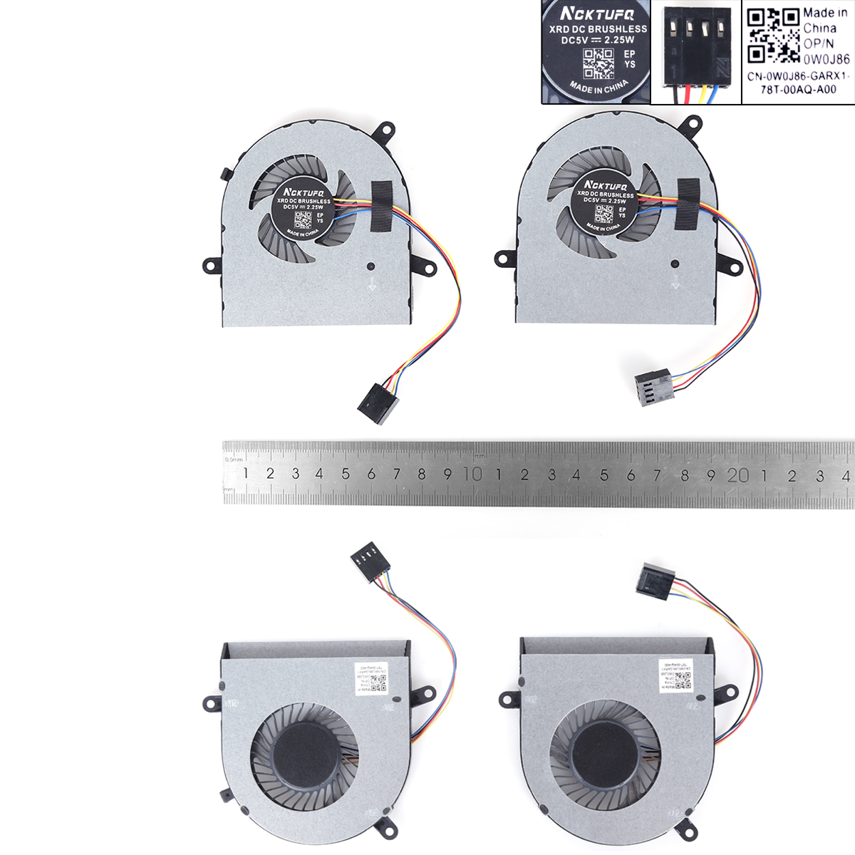 Picture of New Replacement CPU Cooling Fan For Dell Aio 24-3455 3459 3464 3263 22-3275（High copy,version 2） 01VTR2 Layout