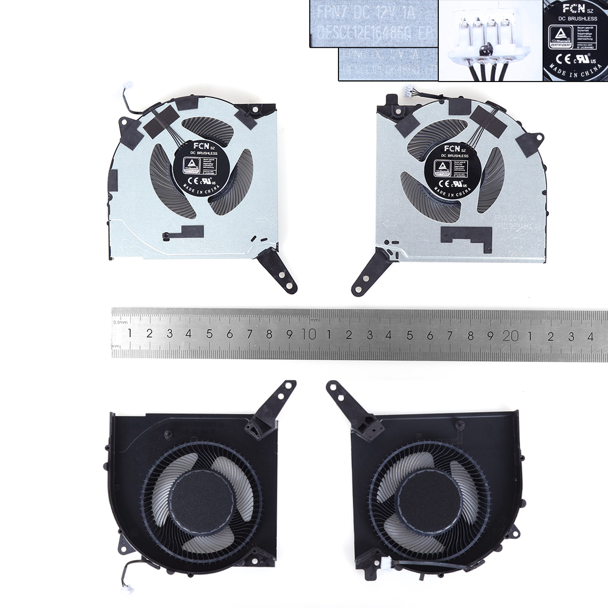 Picture of New Replacement CPU Cooling Fan For Lenovo Legion Y7000P R7000P R7000 2022 ARH7 IAH7 12V（L+R,ORG） N/A Layout