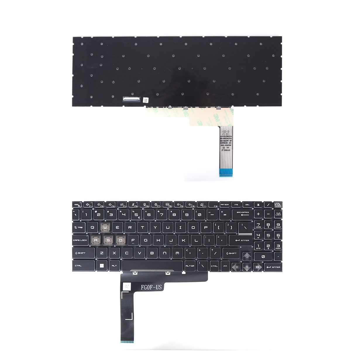 Picture of New Replacement Laptop Keyboard For MSI Sword 15 A11SC A11UE A12VE A12UD A13VF A13U MS-1585 BLACK RGB US Layout