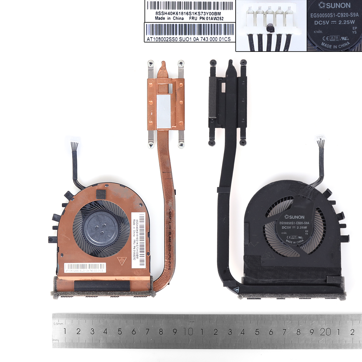 Picture of New Replacement CPU Cooling Fan For Lenovo ThinkPad L450 L460 L470（(Integrated graphics,Heatsink ,ORG） 01AW252 Layout
