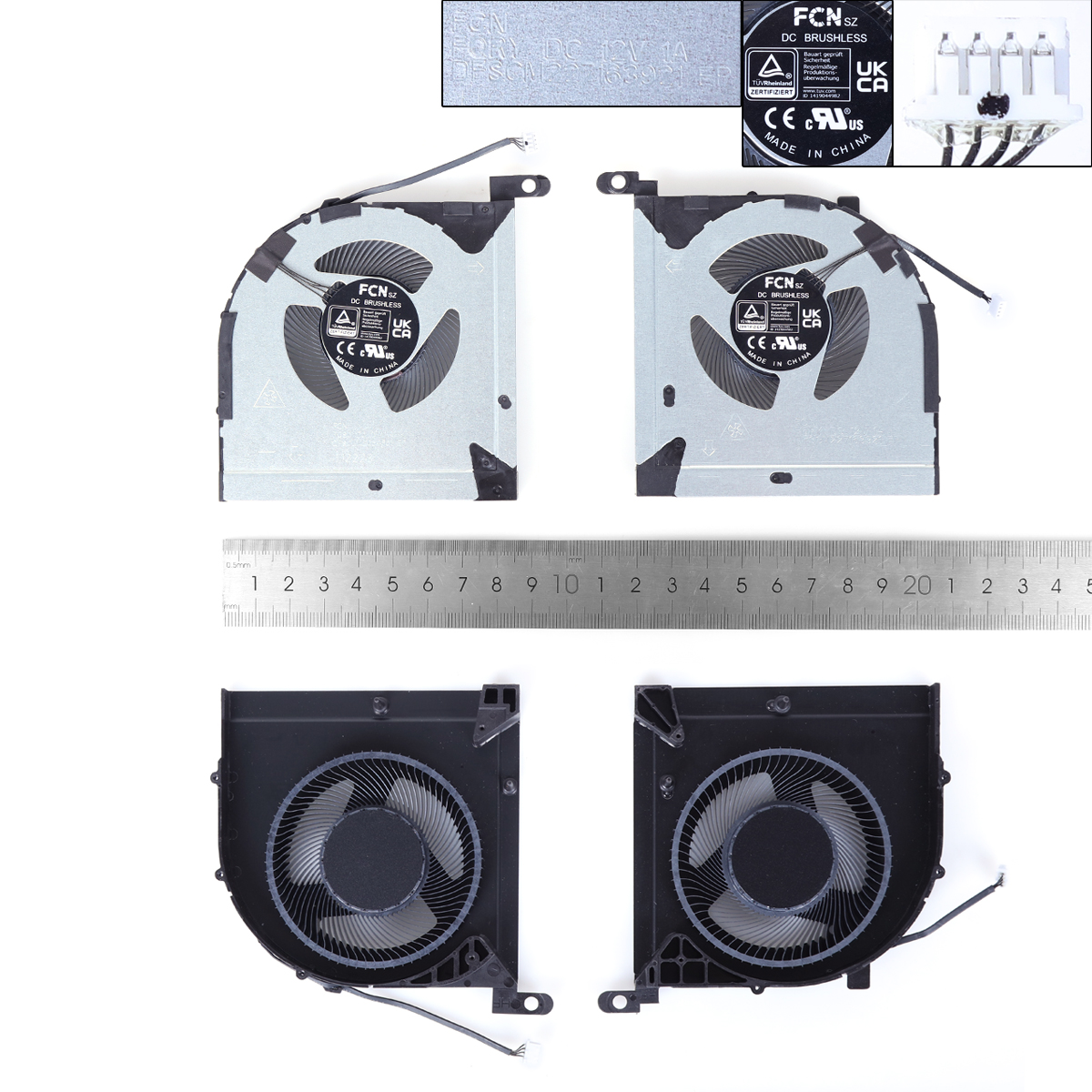 Picture of New Replacement CPU Cooling Fan For LENOVO LEGION Y7000P IRH8 12V 2023 10MM  CPU+GPU（ORG） N/A Layout