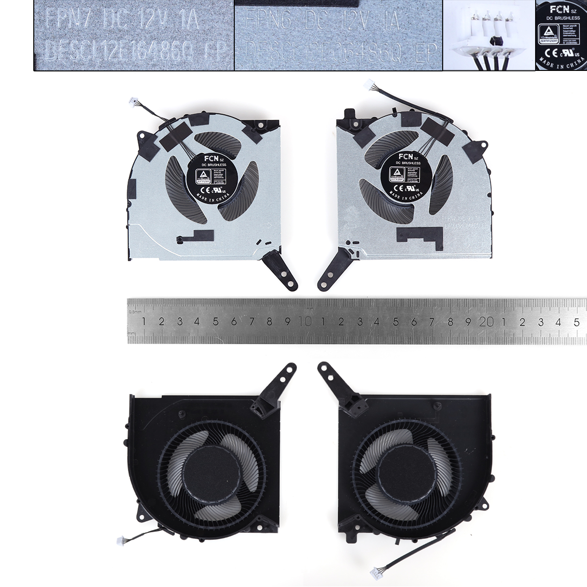 Picture of New Replacement CPU Cooling Fan For Lenovo Legion Y7000P R7000P R7000 2022 ARH7 IAH7 12V（L+R,High copy） N/A Layout