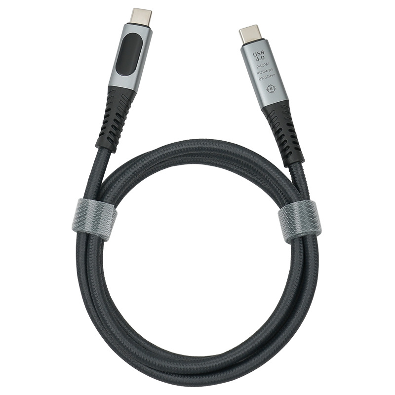Picture of Type-C Revolution Type-C male intelligent digital display converter PD240W charging cable Dual type-c fast charge data cable 8K60Hz+40Gbps+240W 1 m