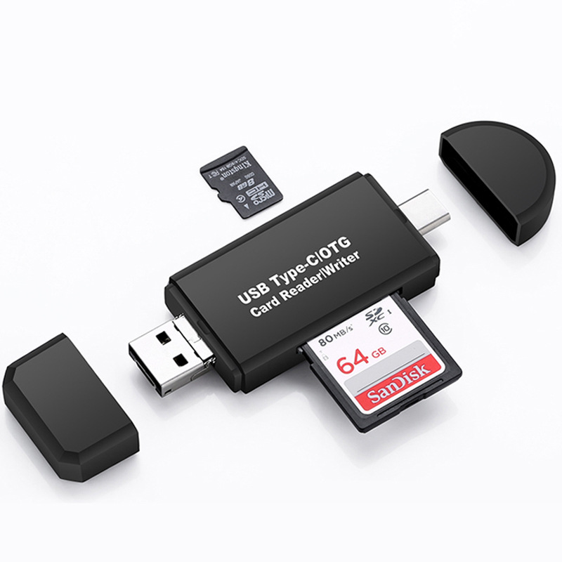 Picture of Multi-function OTG card reader high-speed transfer USB all-in-one type-c mobile phone card reader tf sd accessory