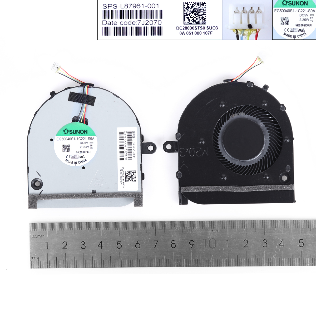 Picture of New Replacement CPU Cooling Fan For HP ENVY 17m-CG TPN-C146（CPU,ORG） L87961-001 Layout