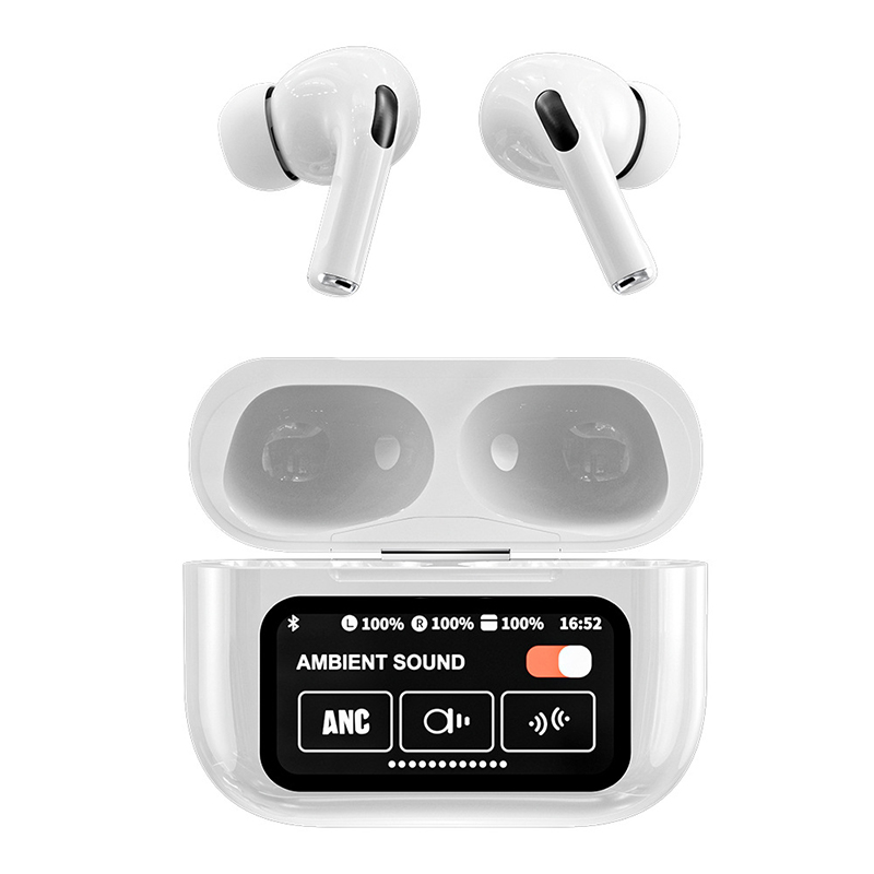 Picture of ANC active noise cancelling wireless Bluetooth earphones ultra long life touch multi-function color screen in-ear Bluetooth earphones
