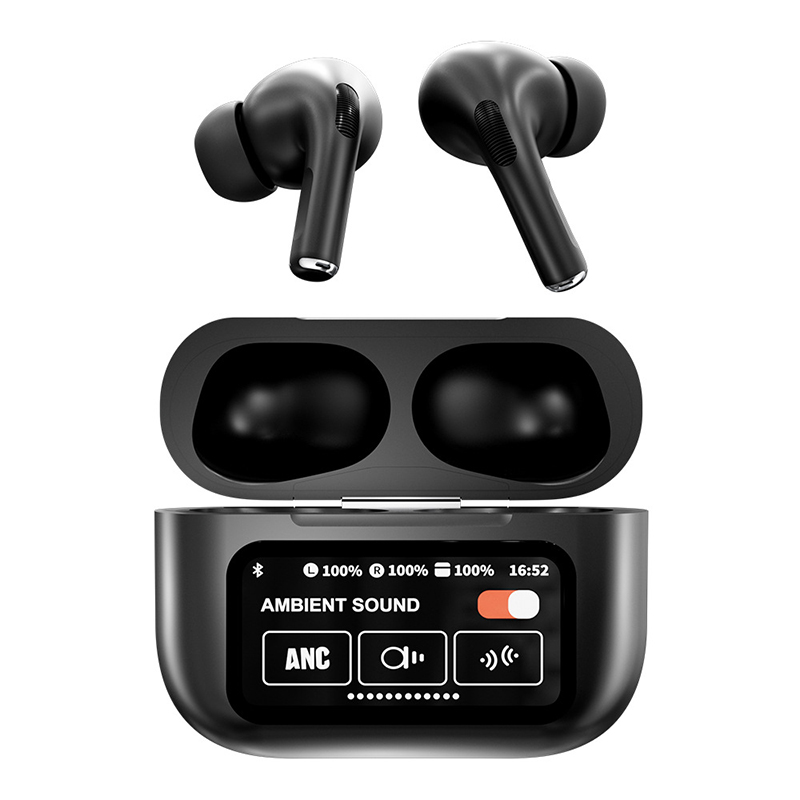 Picture of ANC active noise cancelling wireless Bluetooth earphones ultra long life touch multi-function color screen in-ear Bluetooth earphones