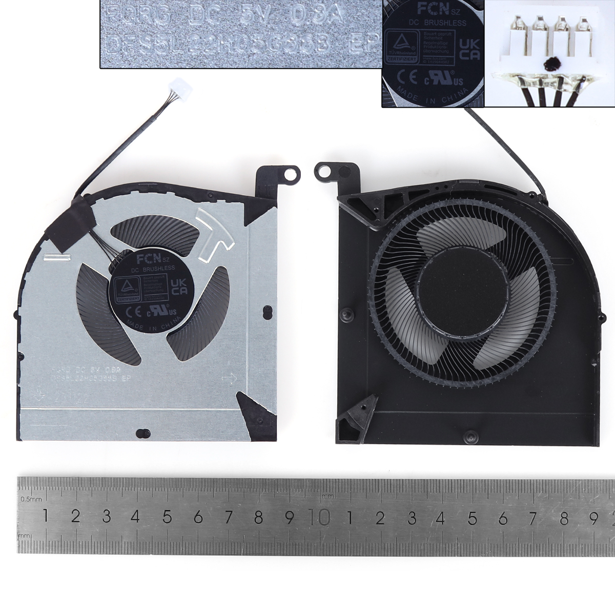 Picture of New Replacement CPU Cooling Fan For Lenovo LOQ 15IRH8 GeekPro G5000 IRH8 5V（GPU，ORG） N/A Layout