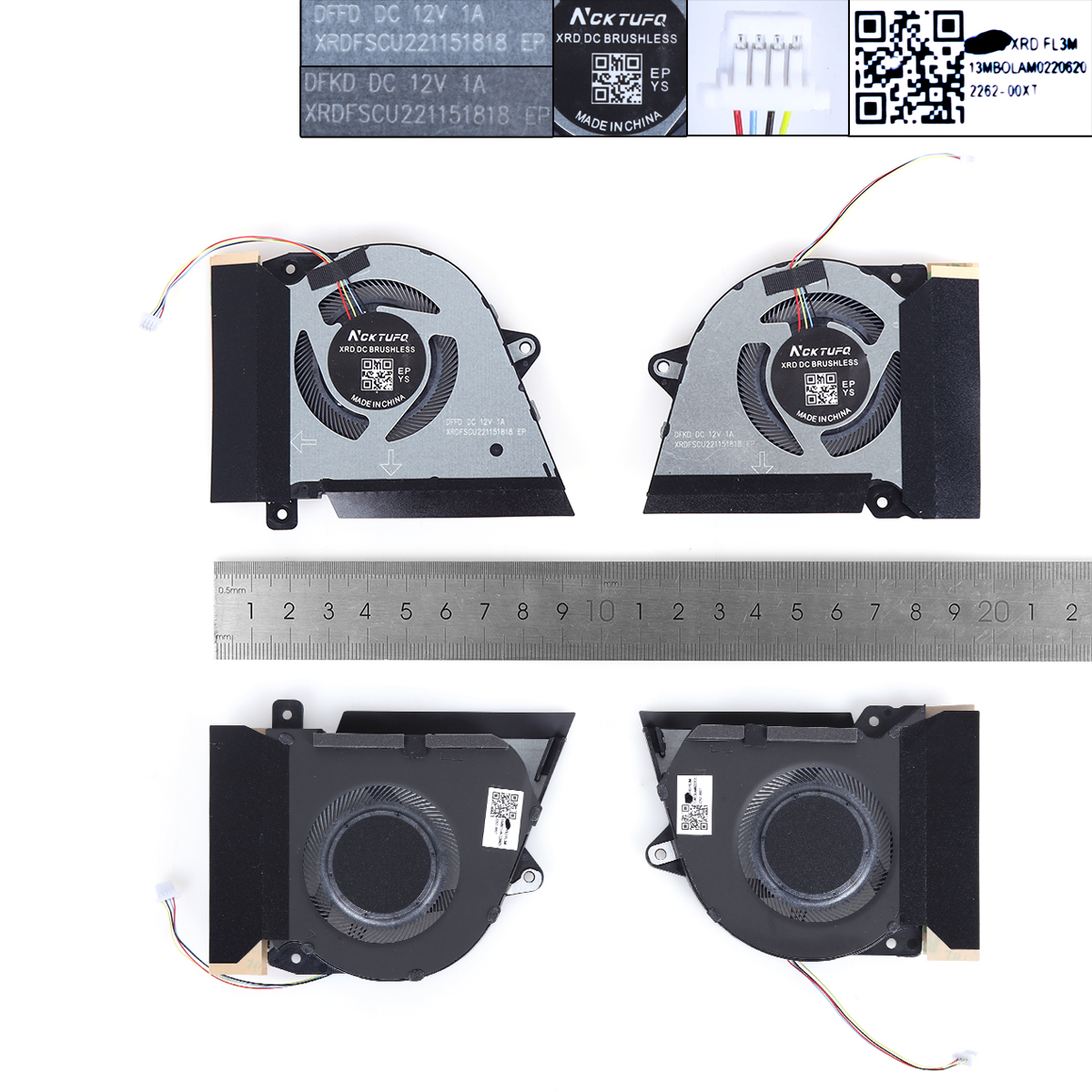 Picture of New Replacement CPU Cooling Fan For ASUS GA401Q GA401QC QE QH GA401QM GA401IHR（CPU+GPU,High copy） N/A Layout
