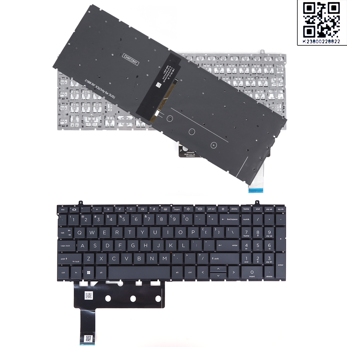 Picture of New Replacement Laptop Keyboard For HP EliteBook 860 G9 BLACK(backlit WIN8) US Layout