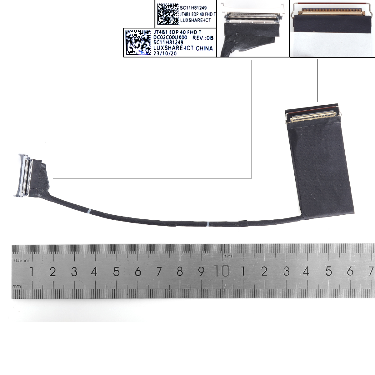 Picture of New LCD Display Screen Cable Replacement  For Lenovo ThinkPad T14s Gen 3 40pin 0.5