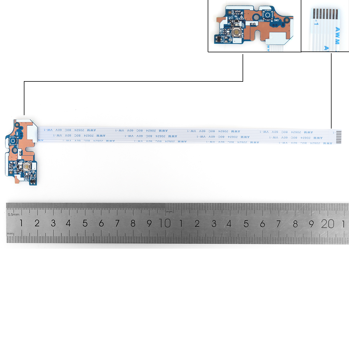 Picture of POWER BUTTON BOARD WITH CABLE FOR ACER  V3-571G V3-531G E1-531 E1-521（LONG LINE）