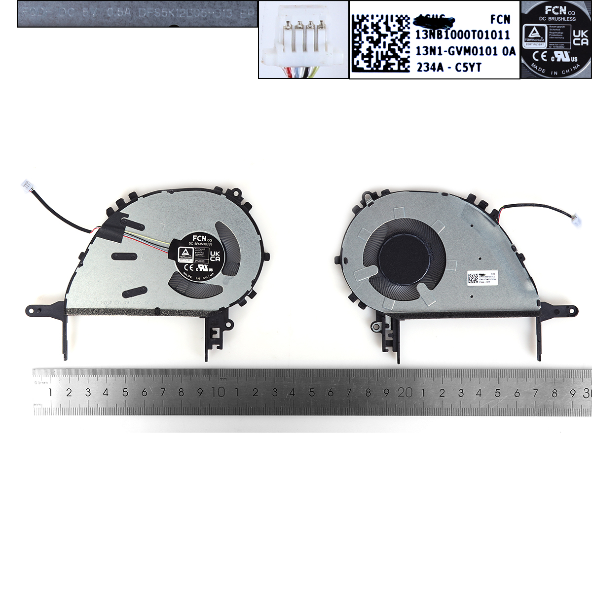 Picture of New Replacement CPU Cooling Fan For Asus Vivobook 14 X1404 FQ13 ORG N/A Layout