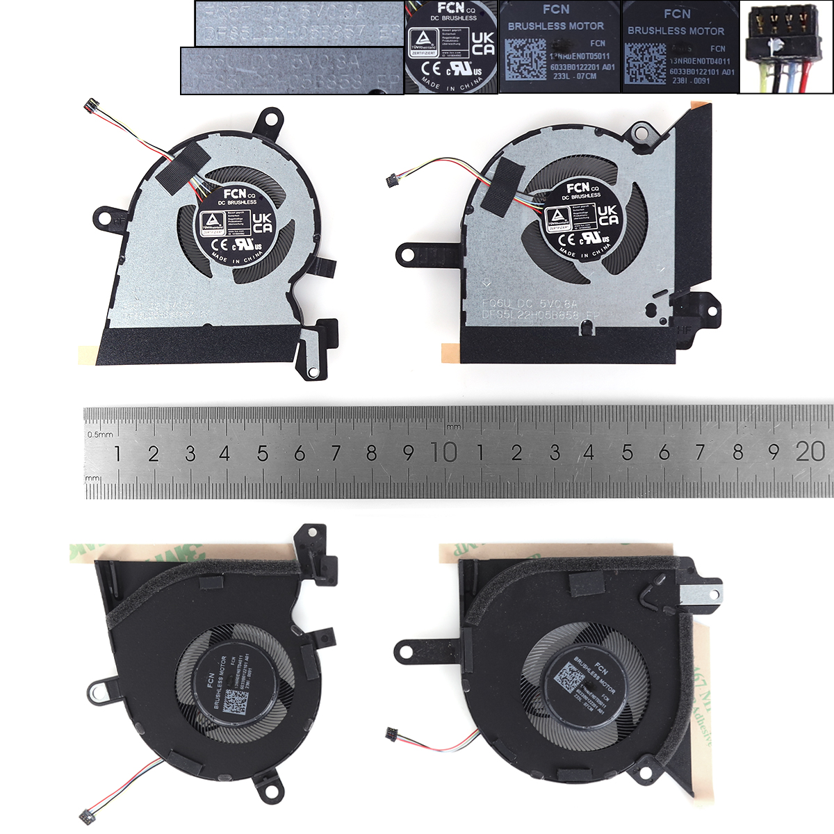 Picture of New Replacement CPU Cooling Fan For ASUS ROG GV302X FLOW X13 2023 （L+R,ORG） N/A Layout