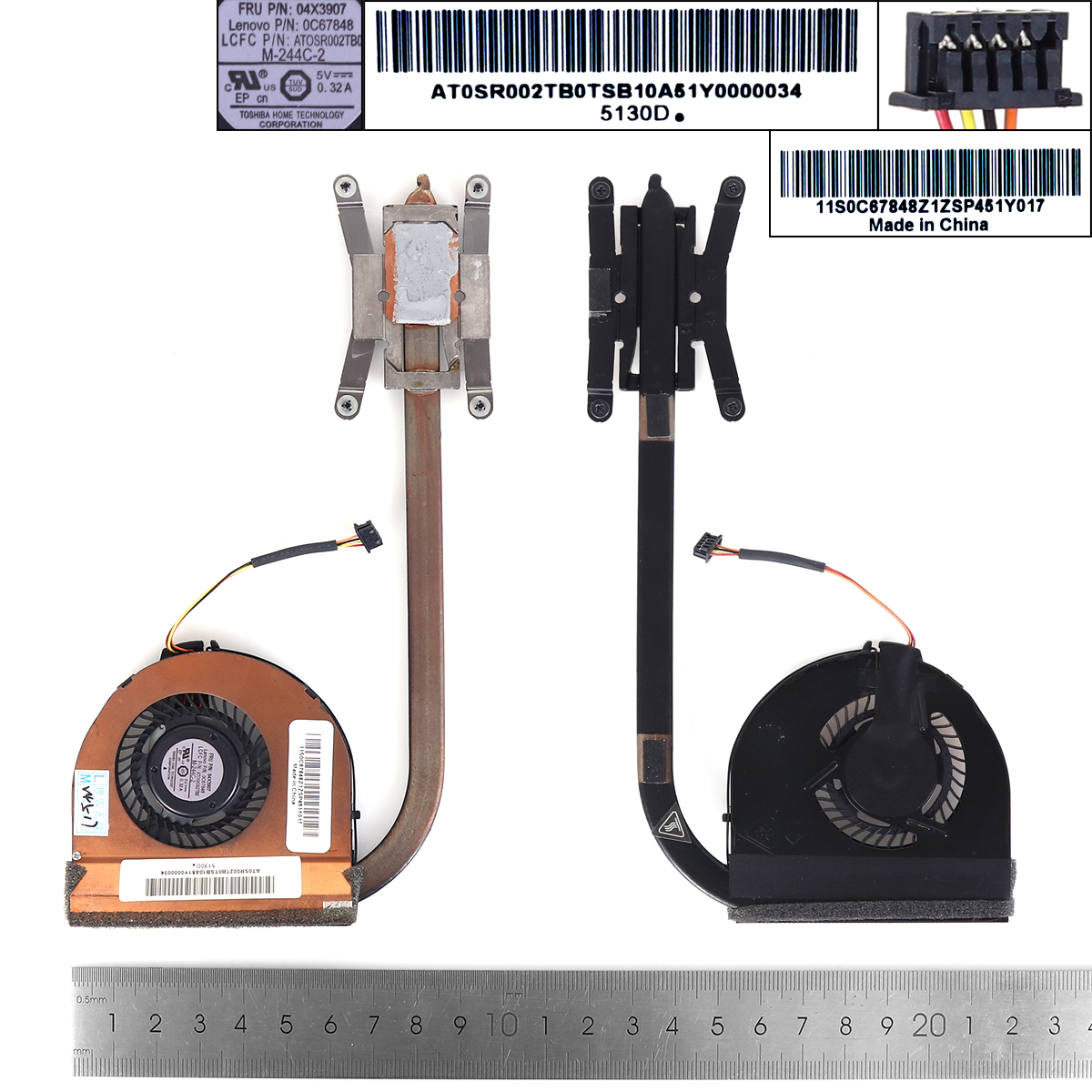 Picture of New Replacement CPU Cooling Fan For Lenovo ThinkPad T440 T440i  Fan with Heatsink  04X3907 04X3909 Layout