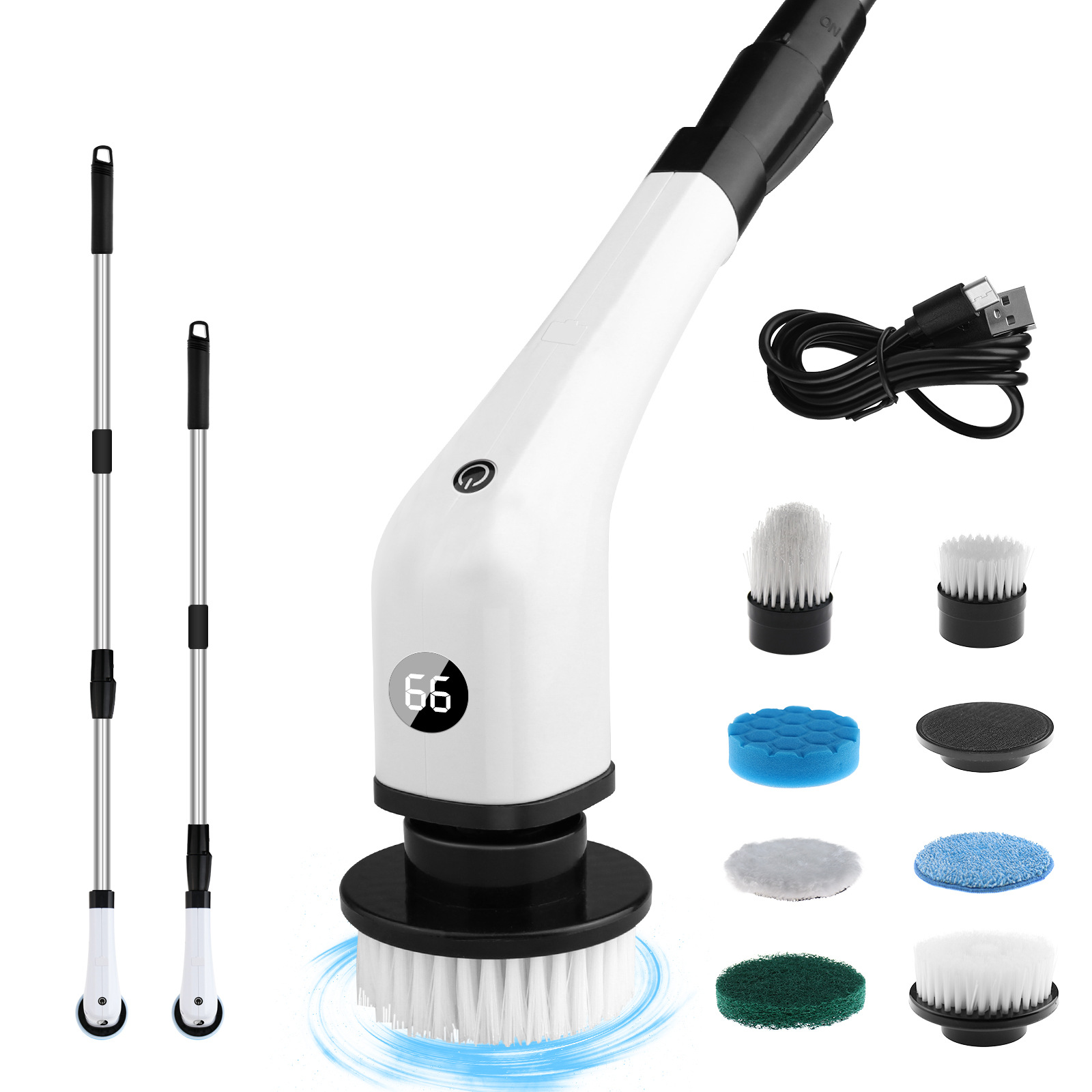 Picture of Wireless electric cleaning brush Clean kitchen Smart cleaning brush for cars Adjustable cleaning brush
