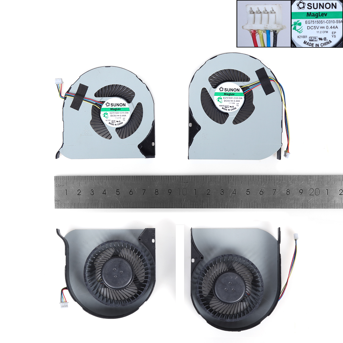 Picture of New Replacement CPU Cooling Fan For DELL Precision 7510 7520 M7520（CPU+GPU，ORG） N/A Layout
