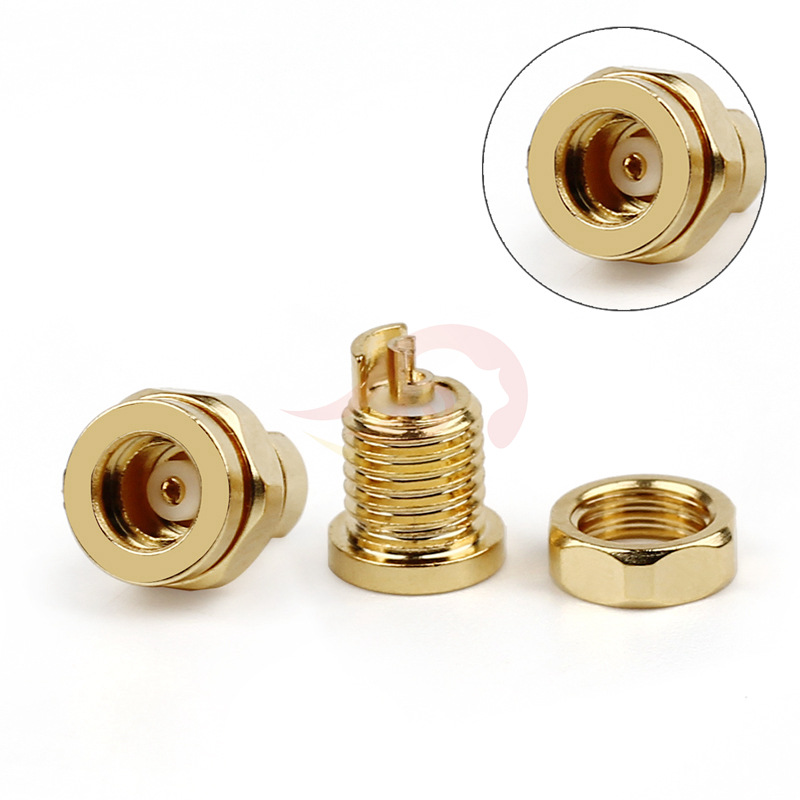 Picture of 5 Pcs/Lot Gold Plated Beryllium Copper MMCX Female Jack Solder Wire Connector PCB Mount Pin IE800 DI