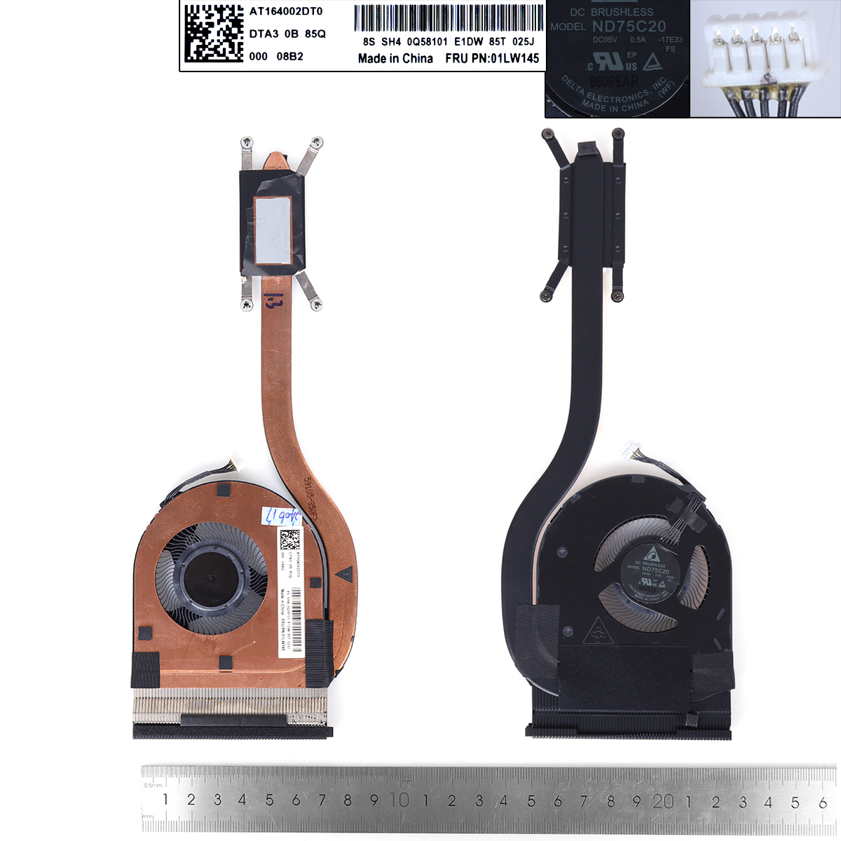 Picture of New Replacement CPU Cooling Fan For Lenovo Thinkpad L480 Integrated graphics（Heatsink） 01LW143 01LW144 01LW145 Layout