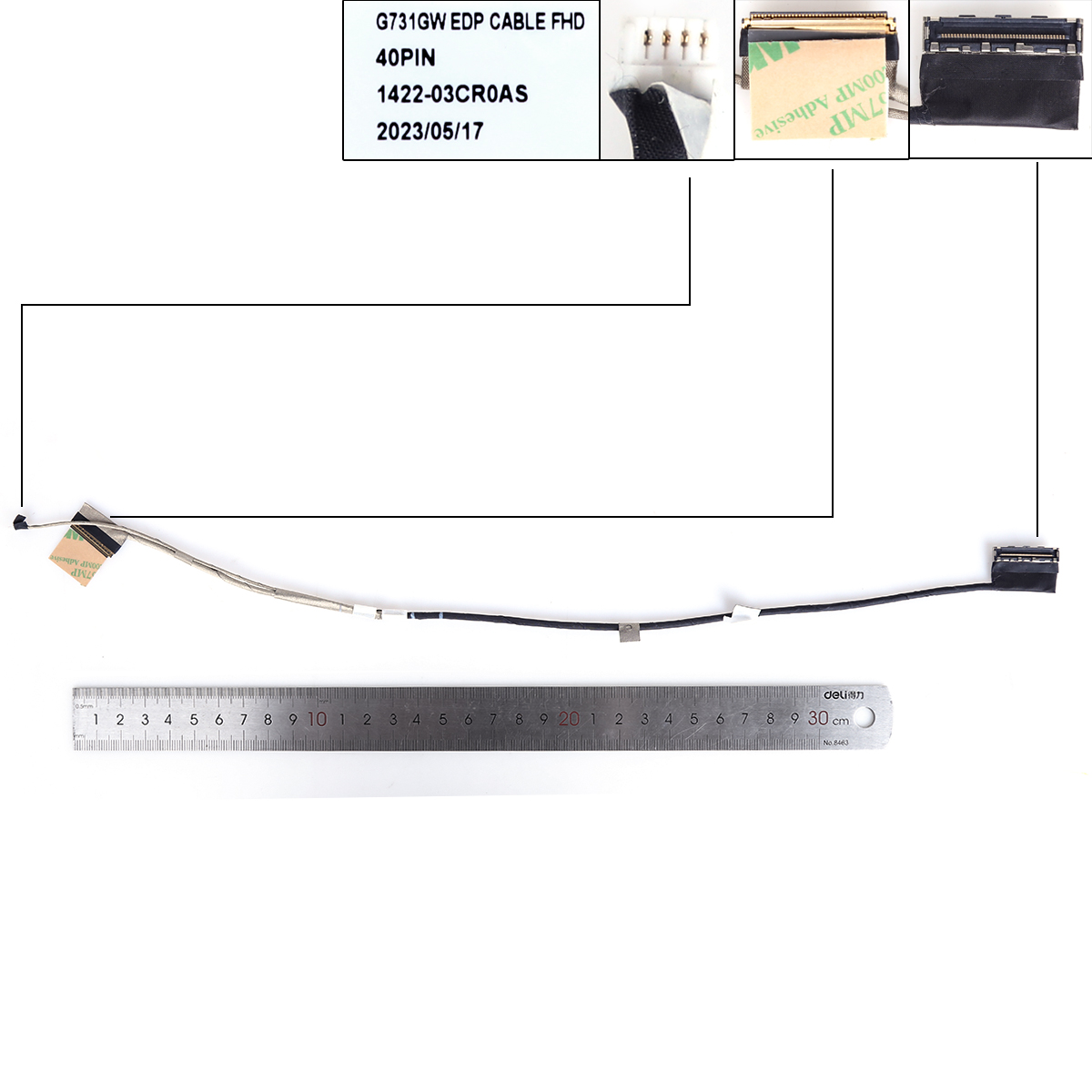 Picture of New LCD Display Screen Cable Replacement  For ASUS G712L G731G G532L G732L S7D 40pin 0.5.