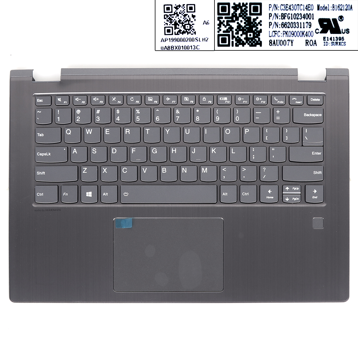 Picture of New Replacement Laptop Cover For Lenovo Yoga 530-14IKB Palmrest Upper Cover US Keyboard With touch Black