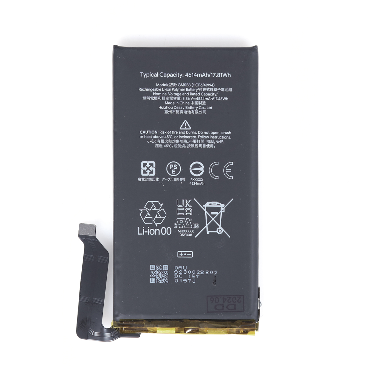 Picture of Google Pixel 6 GMSB3 Replacement Li-ion Battery G9S9B GB7N6 GR1YH 4614mAh 3.86V