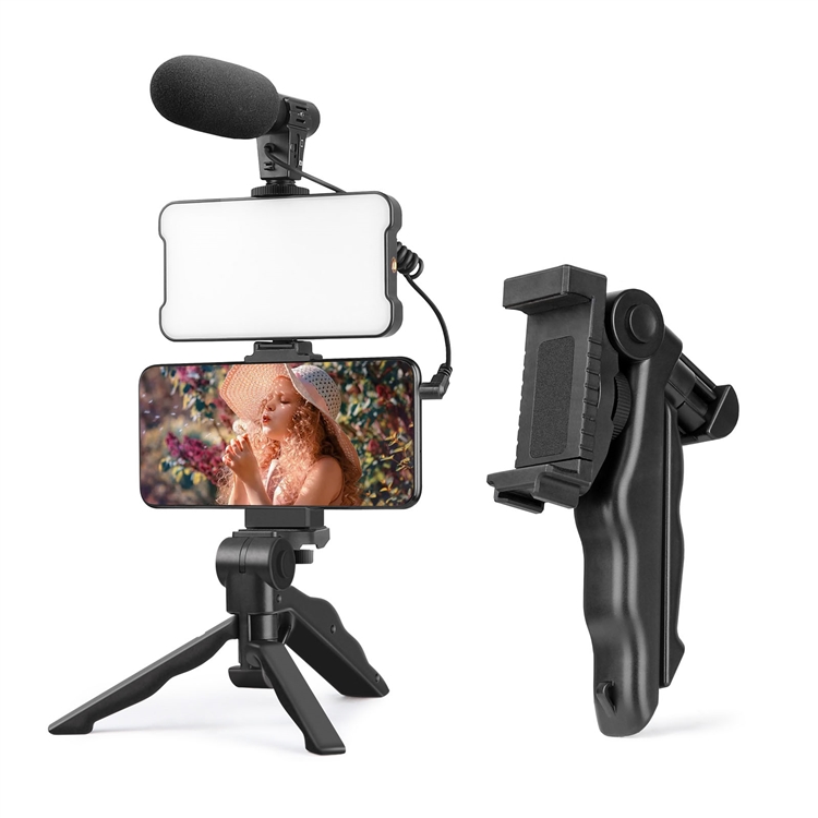 Vlog Tripod  for Smartphone Camera Video Microphone 