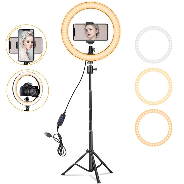 10 inch ring light with extendable tripod