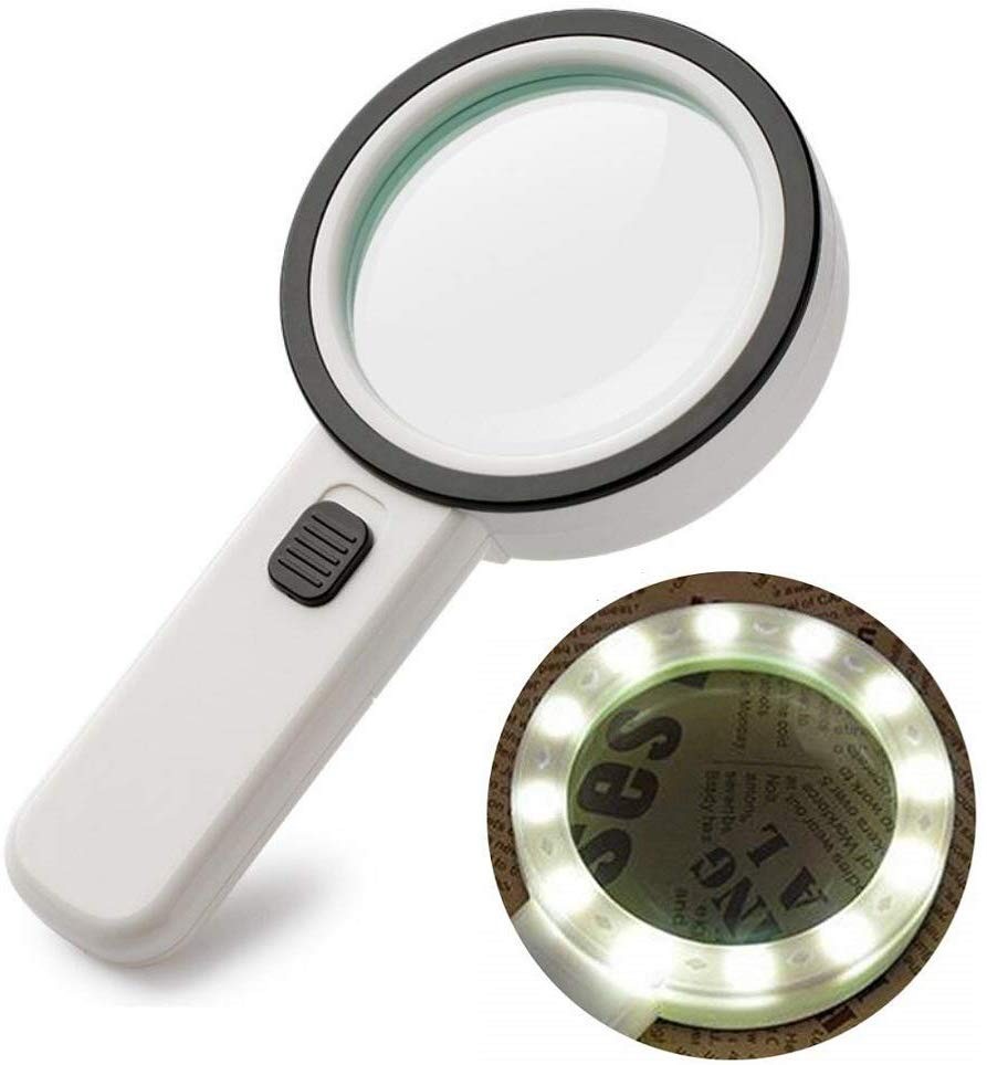 magnifying glass with lights magnifying glass with lights