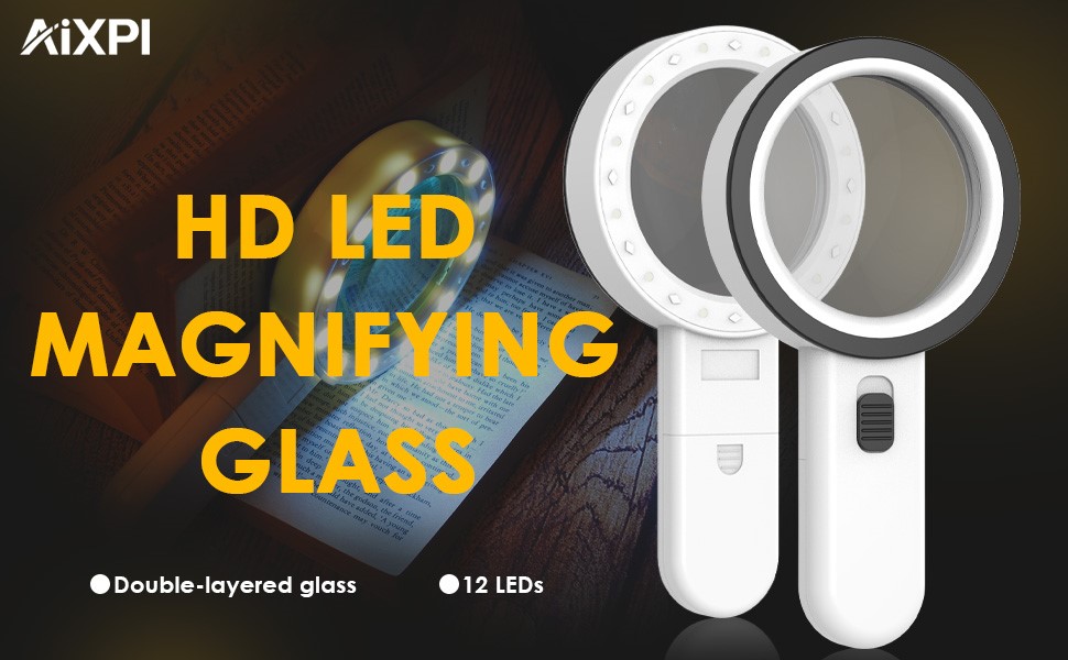 magnifying glass with light magnifying glass with light