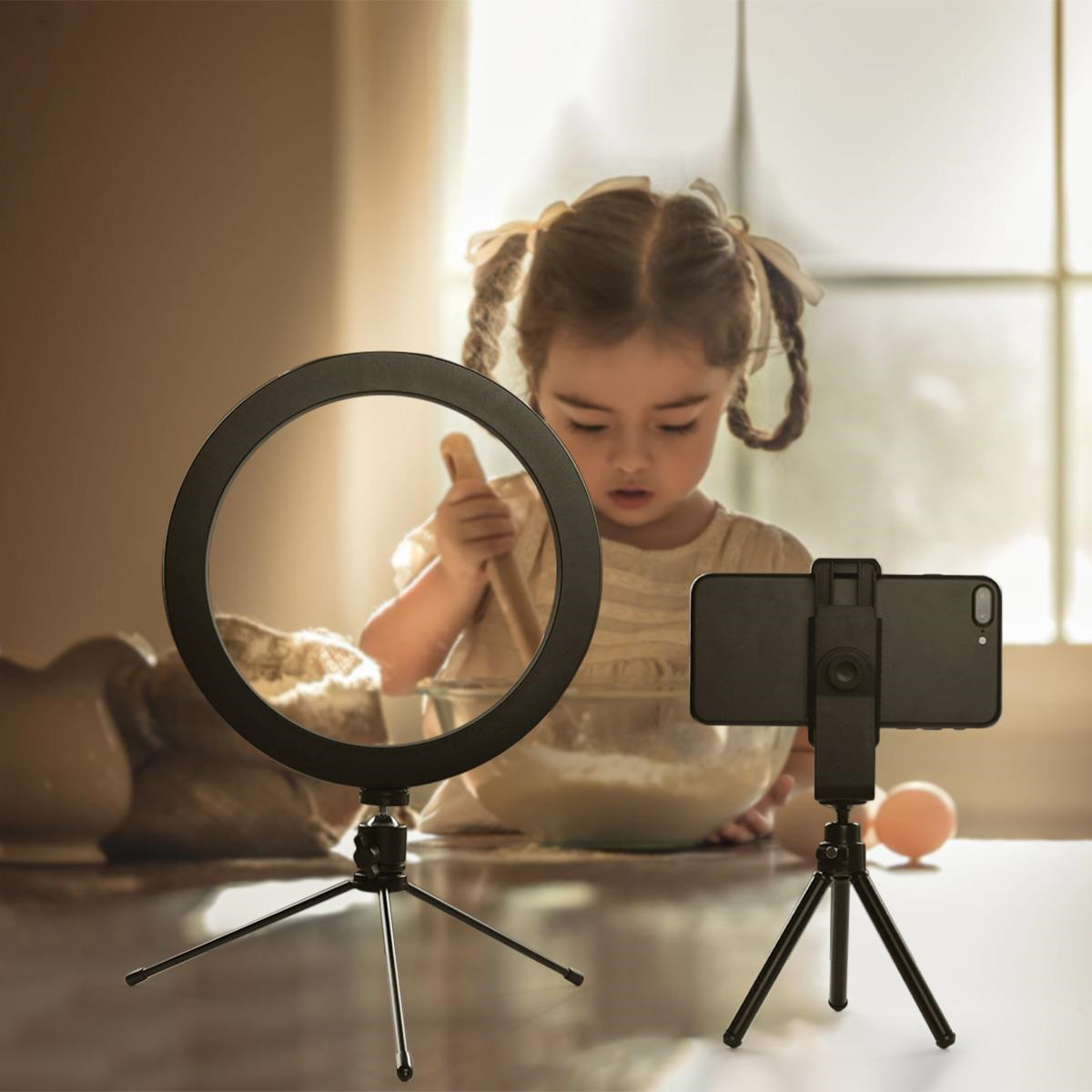 10 inch AIXPI LED selfie Ring Light with Tripod Stand