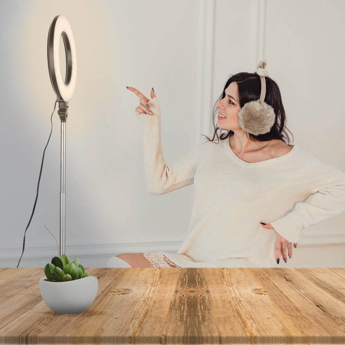 10 inch AIXPI LED selfie Ring Light with Tripod Stand