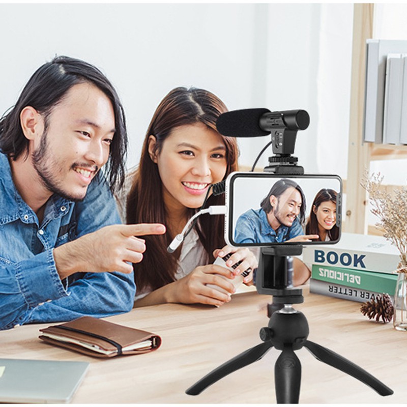 AIXPI LED Light Vlog Kit Mini tripod