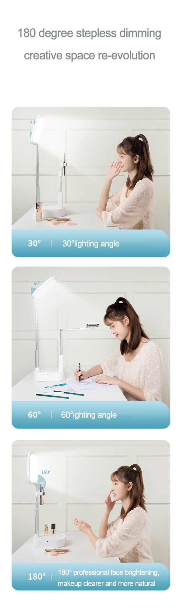 AIXPI Dual camera livestream bluetooth fill light bracket