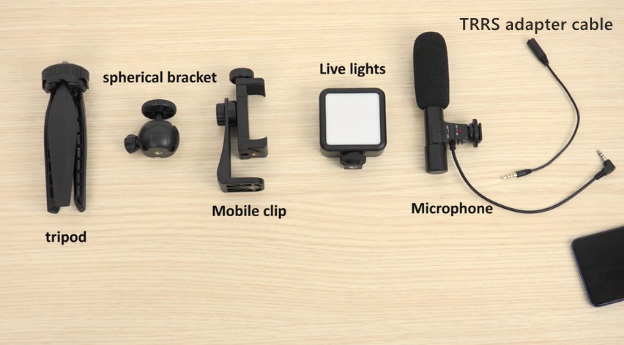 AIXPI video Microphone LED Light Kit Mini Tripod AIXPI video Microphone LED Light Kit Mini Tripod