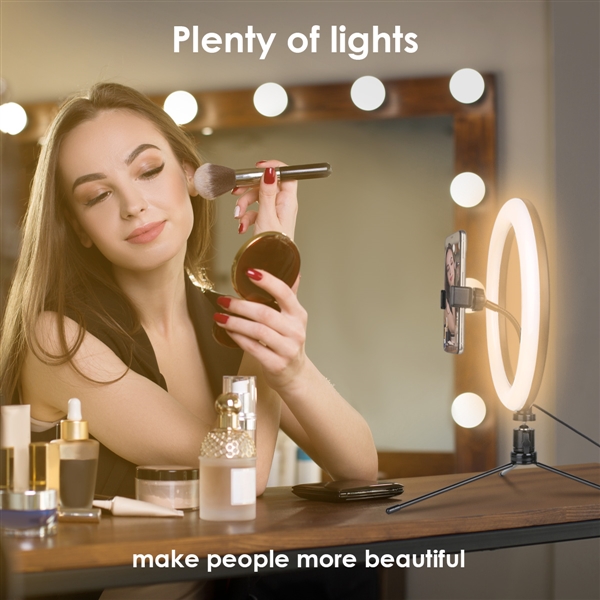  AIXPI 10-Inch LED Ring Light with Dimmable 3 Light Modes for professional Makeup 