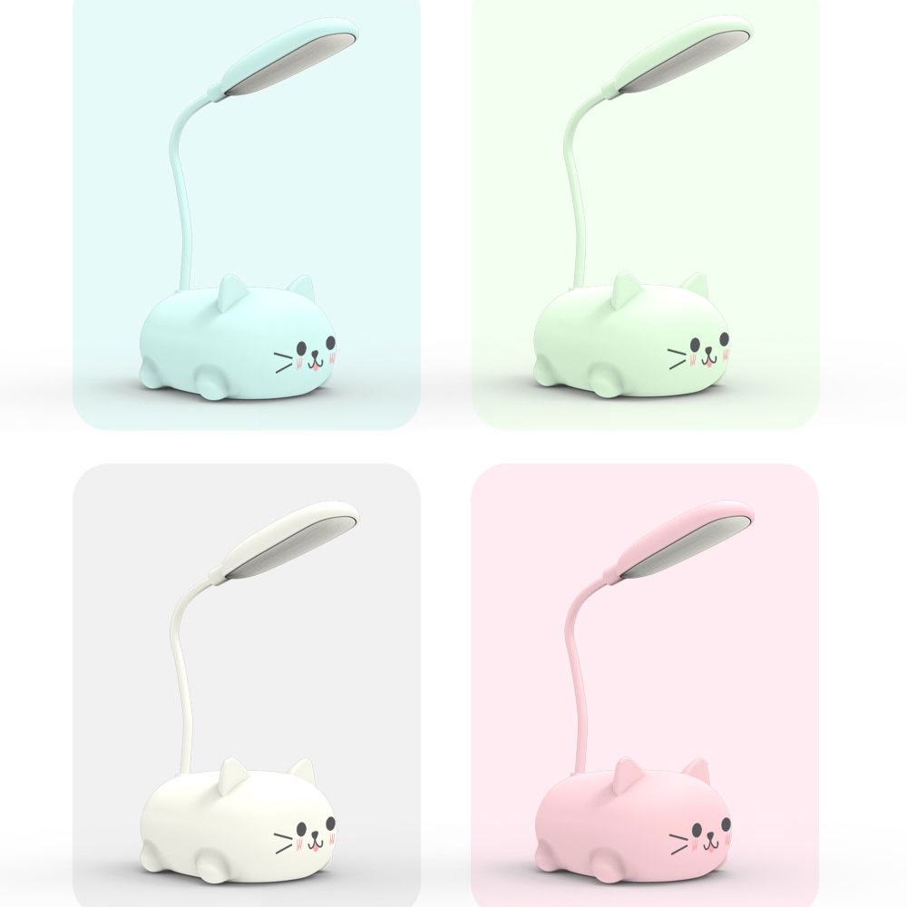 Cartoon creative folding LED small table lamp Student learning eye care book lamp USB charging mini night light