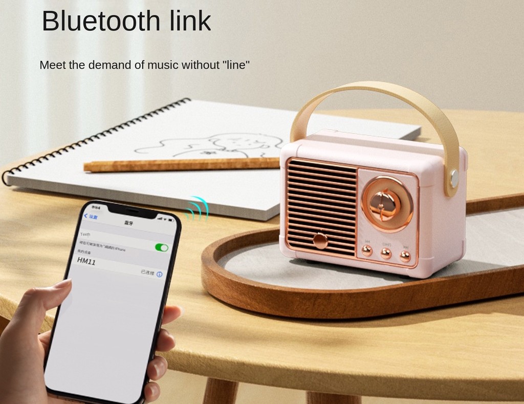 AIXPI Wireless bluetooth sound retro mini portable card small speaker desktop speaker AIXPI Wireless bluetooth sound retro mini portable card small speaker desktop speaker