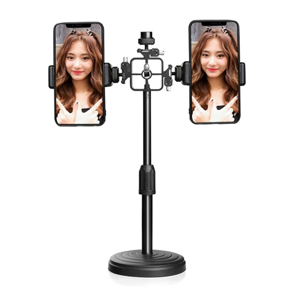 Picture of 36CM (14-INCH)Double Phone Holder Desktop Tripod for Ring Light, Camera, GOPRO