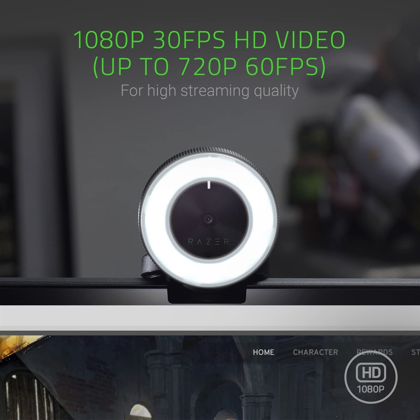 Razer webcam with ring light Razer webcam with ring light